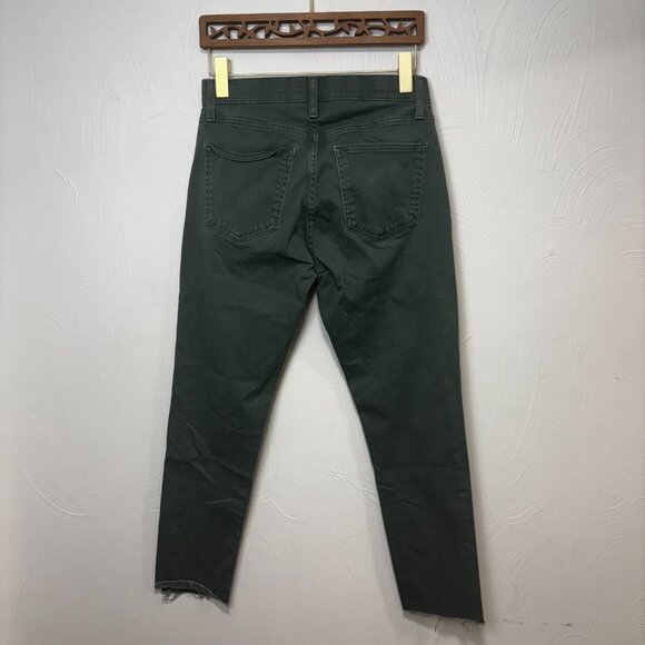 Uniqlo Green Jeans Stretch Pull On Solid Waist 27-30 Casual Cotton Spandex Women - Picture 4 of 5